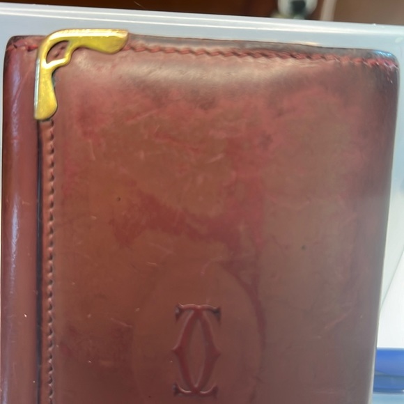 Cartier  Key Holder   6 key case holder EUC burgundy cognac all in original cond - Picture 4 of 17